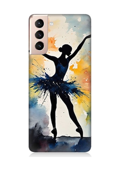 Samsung Galaxy S21 Uyumlu Dansın Büyülü Gölgesi Desenli Silikon Kılıf Çok Renkli