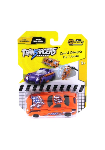 Transracers Dönüşen Araçlar Spor Arabalar Alev / Kaslı Turuncu
