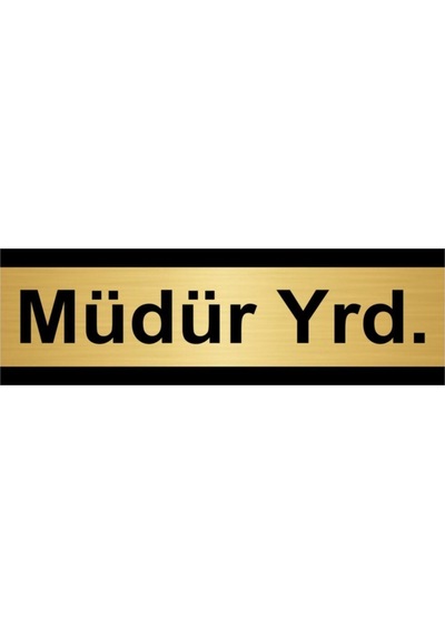 Müdür Yrd 10x20cm Altın Renk Metal Yönlendirme Levhası