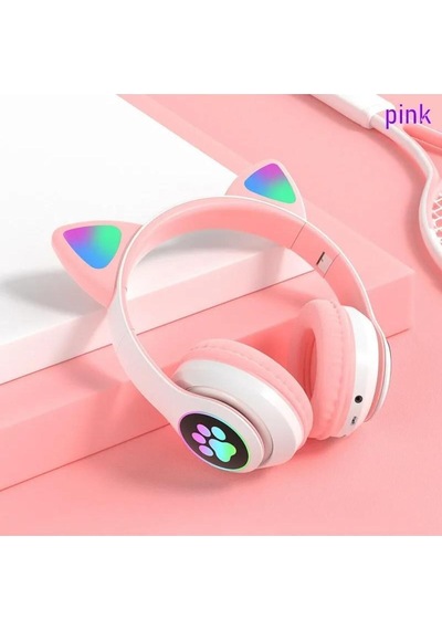 Stn-28 Pembe Kulak Üstü Kablosuz Bluetooth Kulaklık Senalstore