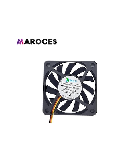 60X60X10 24V 3P 6Cm 10Mm 24V 3 Kablolu Fan