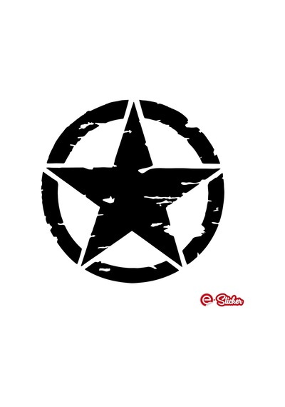 Army Star, Askeri Yıldız Off Road Sticker Araba Oto Sticker