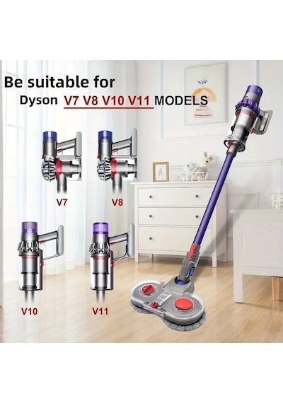 Vakum Mop Başlığı Yedek Ped Dys V7 V8 V10 V11 Modellerine Uyumlu 2-adet