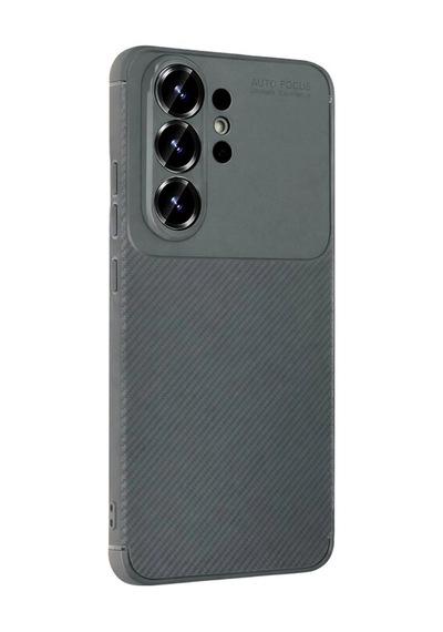 Samsung Galaxy Uyumlu S26 Ultra Auto Focus Karbon Kapak - Gri İtdark54407