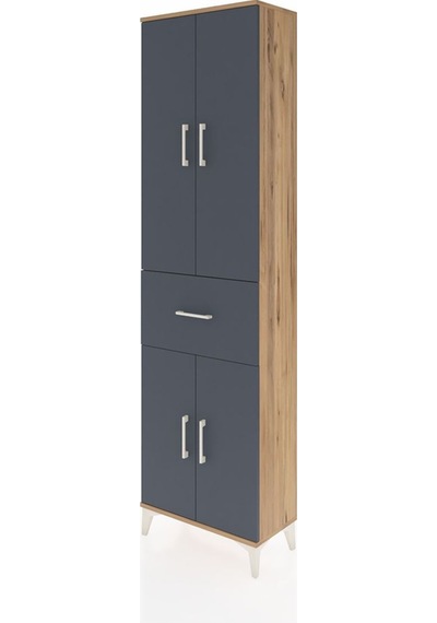 Arges Dolap 2 Raflı Tek Çekmeceli Tek Askılı 60x30x221 Çam-an... Çam
