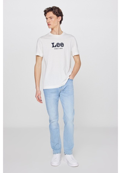 Lee % 100 Pamuk Regular Fit Bisiklet Yaka T Shirt Erkek T Shirt L2510154 104 Ekru