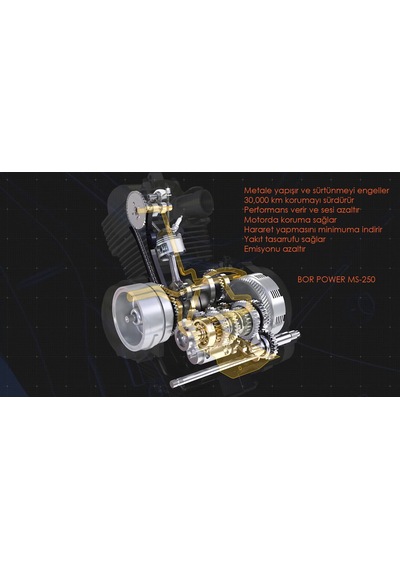 Bor Power S-250 Nao Gold Güçlendirilmiş Bor Motor Yağ Katkısı