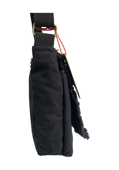 Old Cotton Cargo Vintage Salaş Orta Boy Unisex Günlük Çapraz Postacı Tablet Çantası M 32 Cm X 27 Cm Siyah
