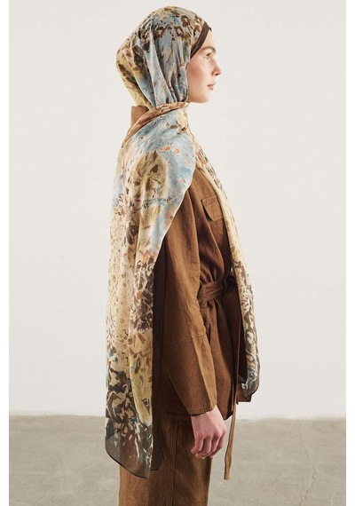 Defacto Fresh Scarfs X Defacto Secret Garden Viskon Şal I1750ax26smbn61 Kahve-bn61