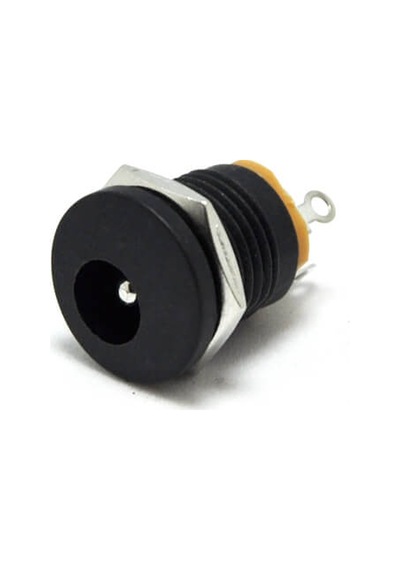 Dc Jack 2.5mm Yuvarlak Somunlu - 5 Adet