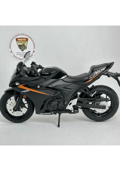 Suzuki Gsx250r 1:12 Sesli Işıklı Diecast Motosiklet Modeli - Siyah Turuncu