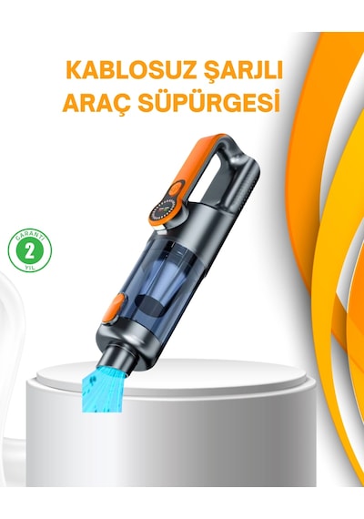 Kompakt Şarjlı El Süpürgesi Kuru Sıvı Temizlik 5 Atlı