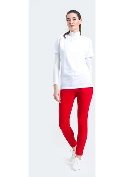 Slazenger POLL I Kadın Cepli Dar Paça Kırmızı Eşofman Altı