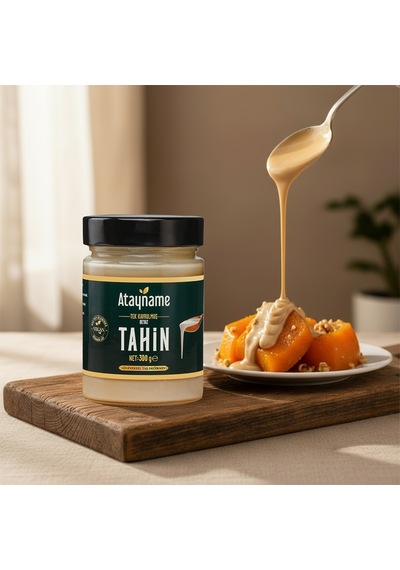 Atayname Beyaz Tek Kavrulmuş Tahin Cam 300 G