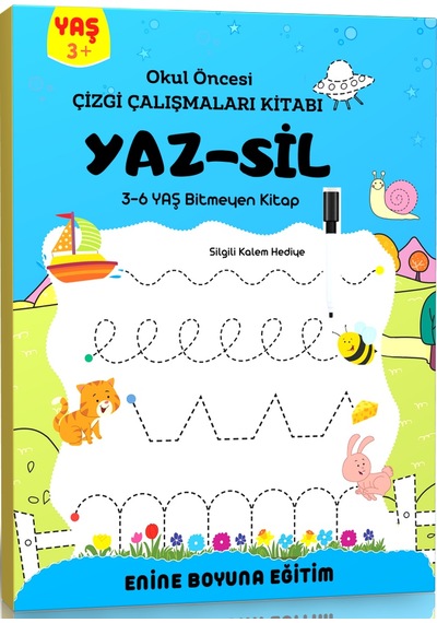 Okul Öncesi Çizgi Çalışmaları Kitabı (YAZ-SİL)