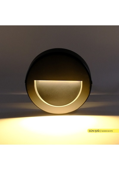 ACK 4W LED Duvar Apliği 3000K Günışığı Siyah Kasa Dekoratif Duvar Gün Işığı