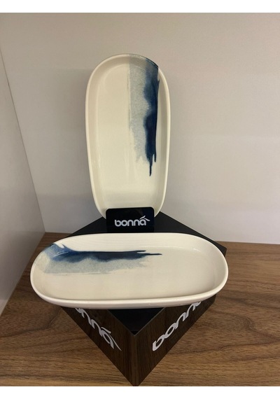 2'li Blue Wave Hygge 18 Cm Oval Servis Sos/meze/kahvaltı/reçel/aperatif Çok Renkli