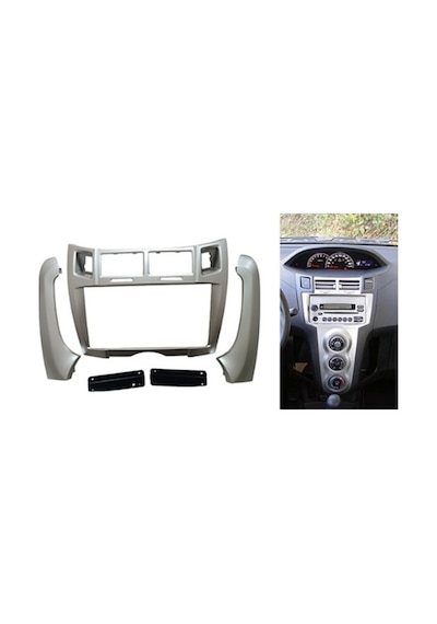 Toyota Yaris 2007-2011 Gri 4gb Ram 32gb Hafıza 4 Çekirdek Carplay Kamera Android Multimedya 9"