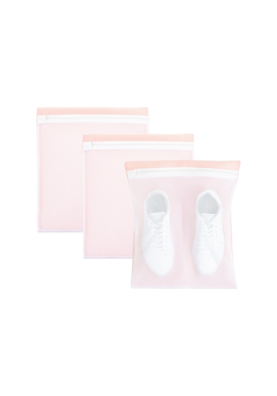 Ocean Home Textile 3'lü Pembe Renk Ayakkabı Yıkama Filesi Set
