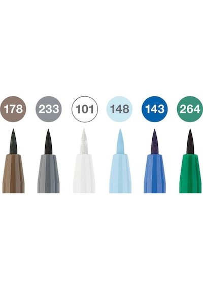 Faber-Castell Pitt Artist Pen 6'lı Set,Çift Uçlu