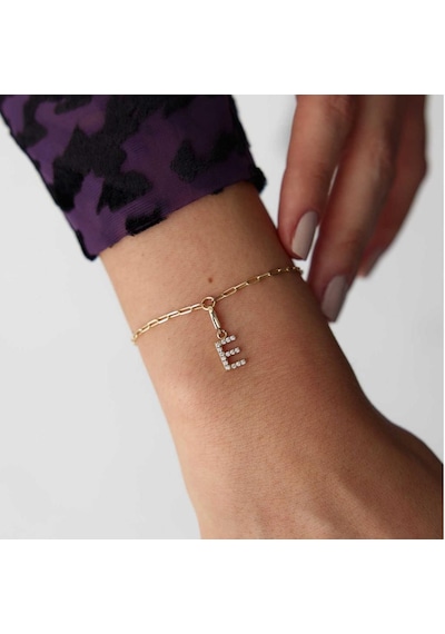 By Golden House Charm Harf Bileklik