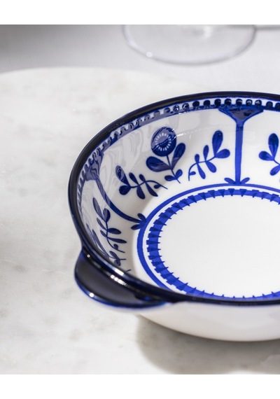 Madame Coco Reve Bleu Orva Manon Yuvarlak Tabak - 19 Cm - Mavi/beyaz 8684427225905 Çok Renkli