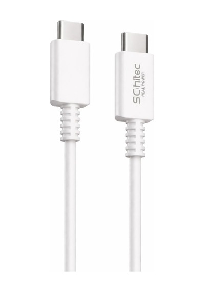 Schitec 60w Type-c To Type-c Data Ve Hızlı Şarj Kablosu Telefon, Tablet, Laptop Uyumlu Beyaz Sk006
