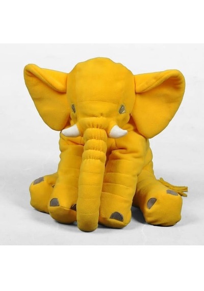 Büyük Uyku Arkadaşım Peluş Yumuşak Fil Sarı - 60 Cm