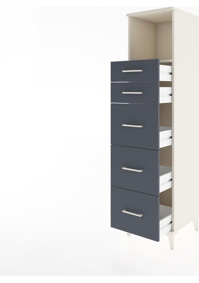 Hyperion Dolap Tek Raflı 5 Çekmeceli 44x44x182 Aytaşı-antrasit Aytaşı Hyperion Dolap Tek Raflı 5 Çekmeceli 44x44x182 Aytaşı-antrasit Aytaşı