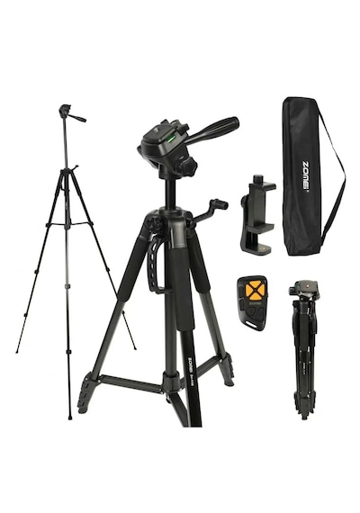 Zm-1100 Profesyonel Telefon/kamera Tripodu-360 Dönebilen Telefon Tutucu Ve Bluetooth Kumanda 178cm Maksimum Yükseklik