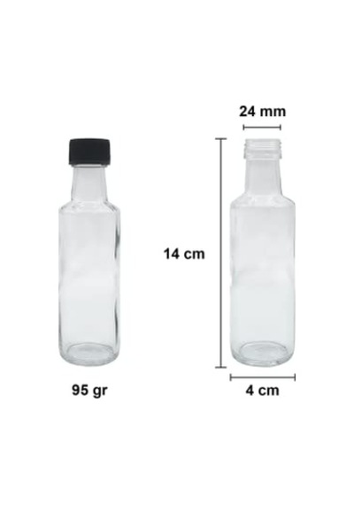 Şeffaf 100 Ml Sızdırmaz Kapaklı Boş Cam Şişe 6 Adet Sku: Smg8690010581136 Açık Gri