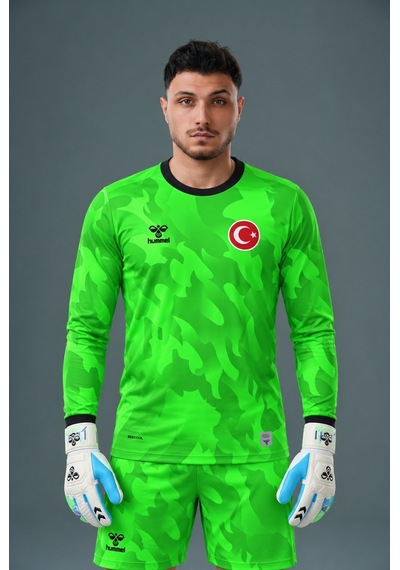 Hummel Elegance Milli Takım Kaleci Forma Takımı Neon Yeşil
