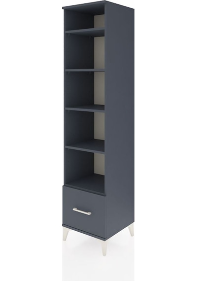Hyperion Dolap 5 Raflı Tek Çekmeceli 44x44x195 Antrasit-antrasit Antrasit