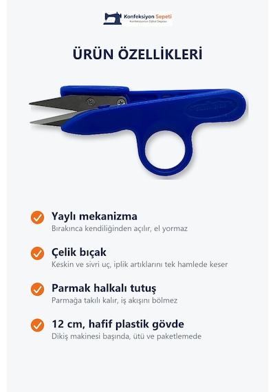 Golden Eagle İplik Temizleme Makası 20'li Paket Yaylı Dikiş Nakış Çıt Çıt Makas 4 Renk Karışık