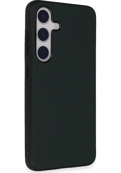 Newface - 616 - Samsung Galaxy S24 Kılıf Taft Kapak - - Edntrend - Koyu Yeşil