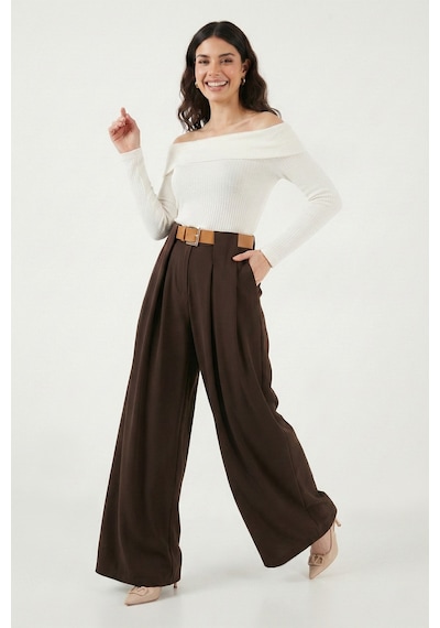 Lela Bayan Pantolon 6923855 Kahve Kahve