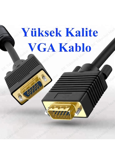 Premium Vga Monitör Kablosu Lcd Monitör-Projeksiyon-3 Metre