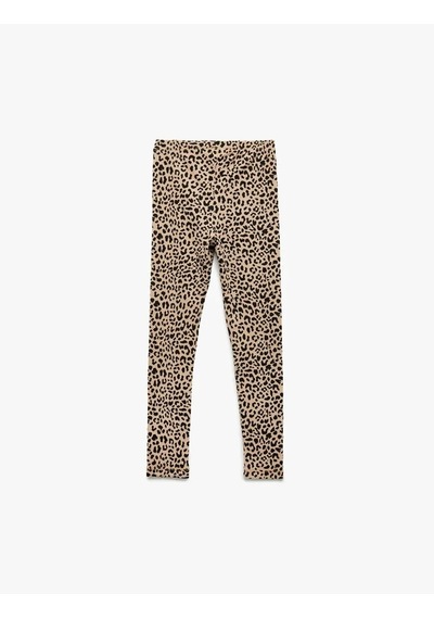 Koton Leopar Desenli Kız Çocuk Tayt 6wkg40089ak Desenli
