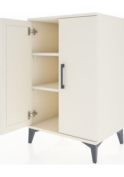 Hyperion Komodin Tek Raflı 2 Çekmeceli 2 Kapaklı 60x44x96 Aytaşı-aytaşı Aytası