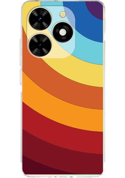 Tecno Spark Go 2024 İle Uyumlu Renk Cümbüşü 1 Baskılı Kamera Korumalı Şeffaf Kılıf