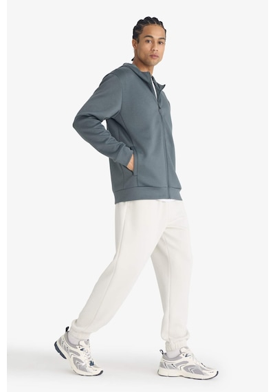 Defacto Standart Fıt Kapüşonlu Fermuarlı Sweatshirt F9377AX26SP