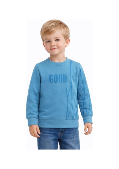 Baglan Erkek Çocuk Önü Arkası Baskılı Sweatshirt Bgl-st05241 Yeşil