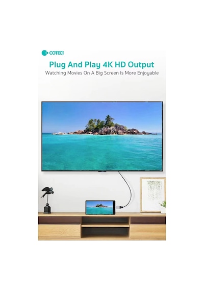 Type-c To Hdmı Kablo 2 Metre - Pd Type-c Şarj Destekli 4k Ultra Hd Görüntü Aktarıcı Çevirici