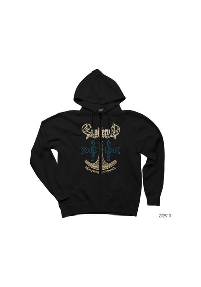 Ensiferum Heathen Defiance Siyah Fermuarlı Kapşonlu Sweatshirt
