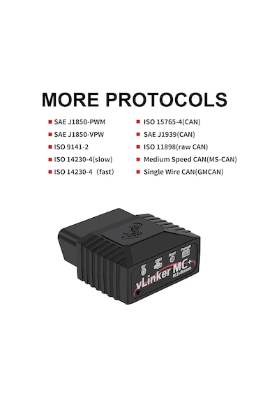 Vgate Vlinker Mc+ Bt3.0/ble4.0 Elm327 İçin Tarama Bluetooth Obd2 Araç Teşhis Ms Can Oto Aracı Android &amp İos Ve