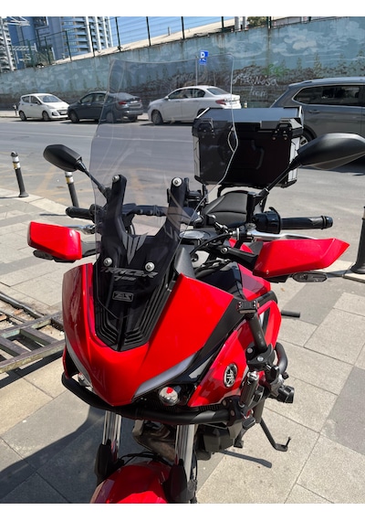 2020-24 Yamaha Tracer 700 Uzun Ön Cam Açık Füme Zeus 52cm 4mm Mt700 Açik Füme
