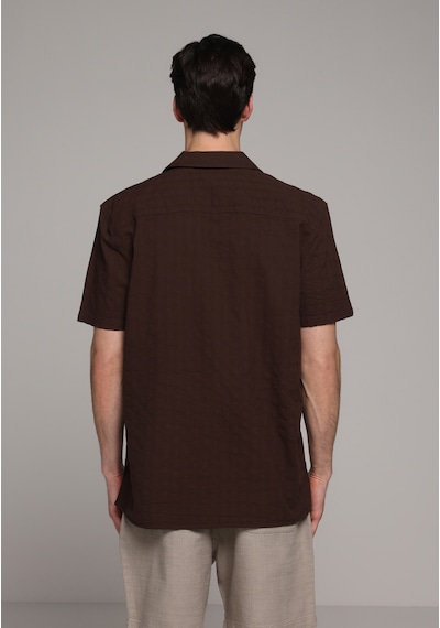 Colin's Colins Regular Fit Apaj Yaka Jakarlı Erkek Kahverengi Kısa Kol Gömlek Cl1079893 Q1.v2 Dbr Koyu Kahve Colin's Colins Regular Fit Apaj Yaka Jakarlı Erkek Kahverengi Kısa Kol Gömlek Cl1079893 Q1.v2 Dbr Koyu Kahve