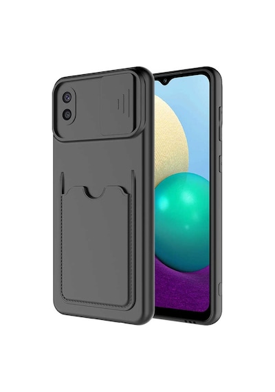 Zore Galaxy A02 Kılıf Nvth Kartix Kapak - Siyah