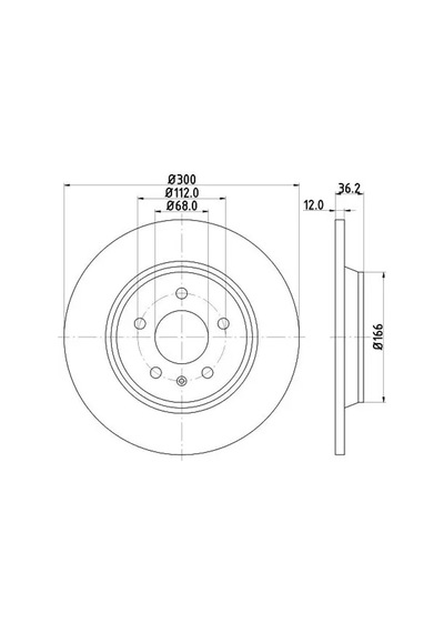 Audi A5 Arka Fren Diski 2008-2024 Hella 8dd355113931 2adettir