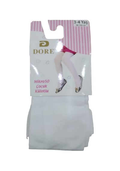 Dore Mikro 50 Bebek-çocuk Külotlu Çorap Mus Çorap Beyaz